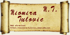 Miomira Tulović vizit kartica